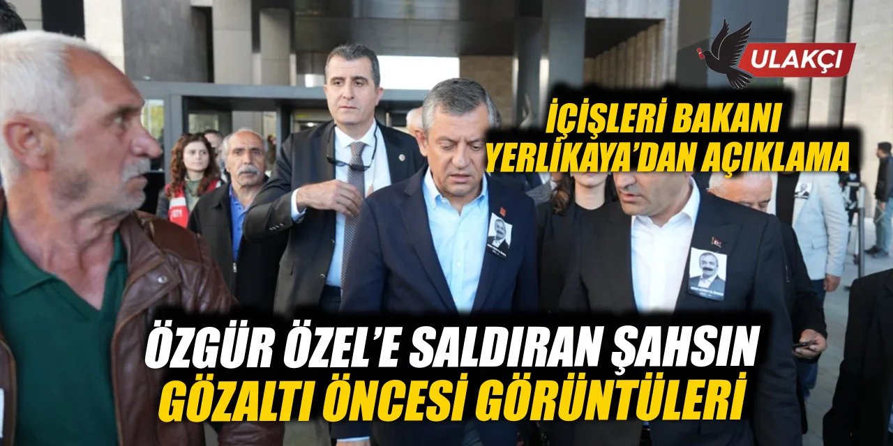 Özgür Özel'e saldıran şahsın gözaltına alınmadan önceki son anları kamerada!
