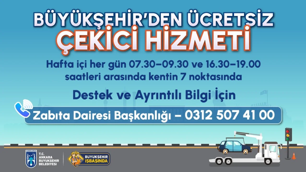 BÜYÜKŞEHİR BELEDİYESİ'NDEN TOWING HİZMETİ