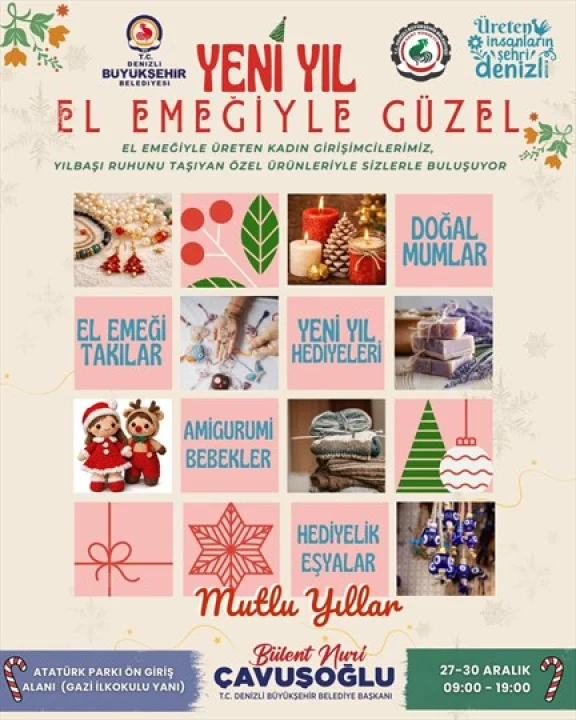 Yeni Yılın El Emeği Pazarı Kent Konseyi'nde Başlıyor.