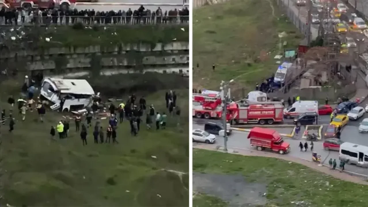 Esenyurt’ta otobüs şarampole yuvarlandı: Ölü ve yaralılar var